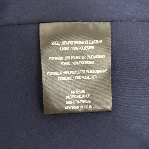 Tahari Arthur S. Levine Navy Blue Jacket and Pants, size 4 - Picture 5 of 9